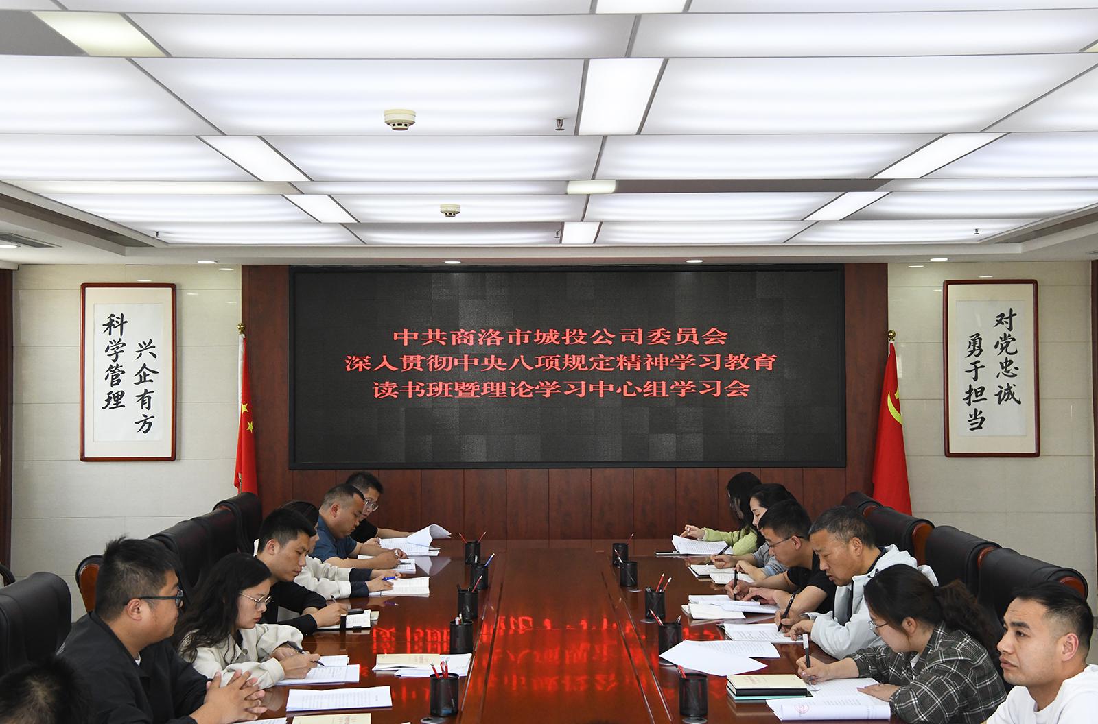 市城投公司党委举办深入贯彻中央八项规定精神学习教育读书班暨理论学习中心组学习会
